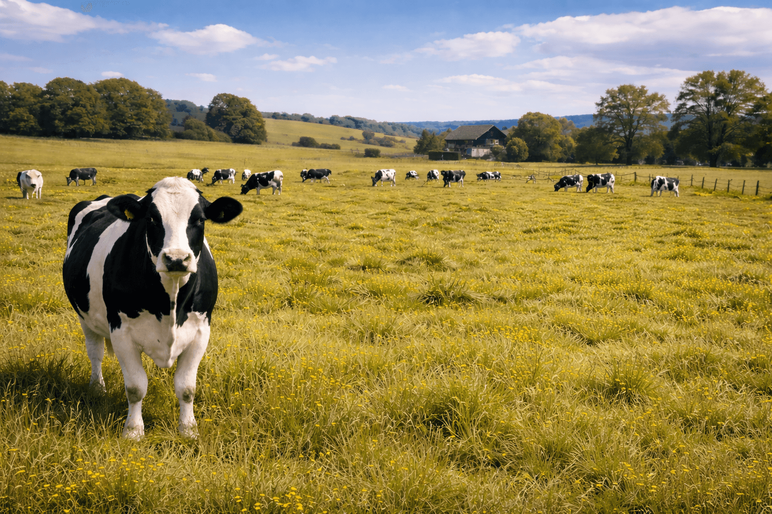 Vaches dans un champ - Viande bovine directe abattoir pour restaurateurs